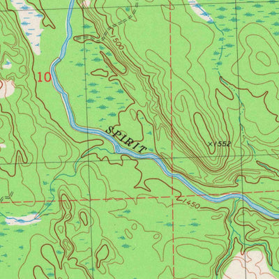 United States Geological Survey Spirit Falls, WI (1978, 24000-Scale) digital map