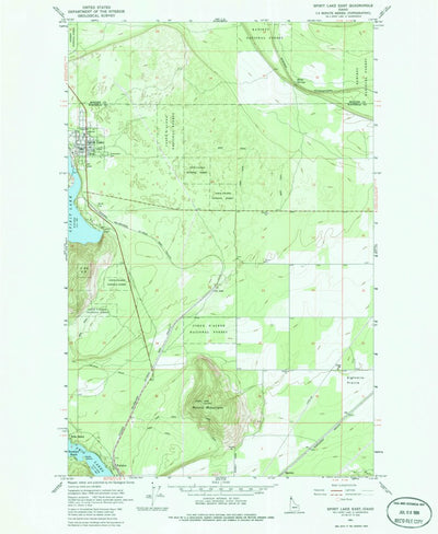 United States Geological Survey Spirit Lake East, ID (1961, 24000-Scale) digital map