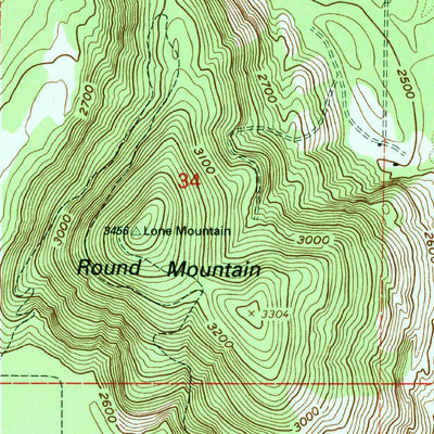 United States Geological Survey Spirit Lake East, ID (1996, 24000-Scale) digital map