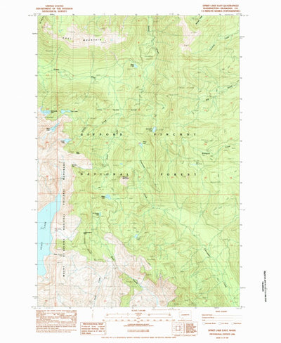 United States Geological Survey Spirit Lake East, WA (1984, 24000-Scale) digital map