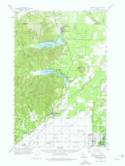 United States Geological Survey Spirit Lake, ID (1961, 62500-Scale) digital map