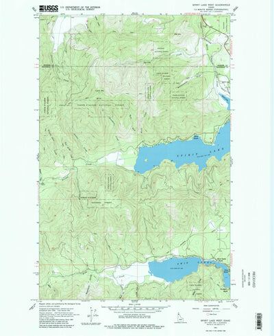 United States Geological Survey Spirit Lake West, ID (1961, 24000-Scale) digital map