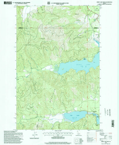 United States Geological Survey Spirit Lake West, ID (1996, 24000-Scale) digital map
