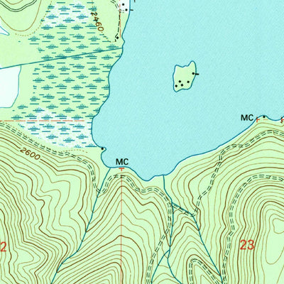 United States Geological Survey Spirit Lake West, ID (1996, 24000-Scale) digital map