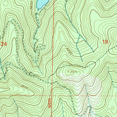 United States Geological Survey Spirit Lake West, ID (1996, 24000-Scale) digital map