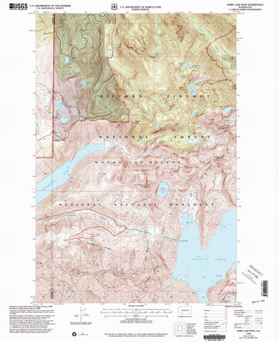 United States Geological Survey Spirit Lake West, WA (1998, 24000-Scale) digital map