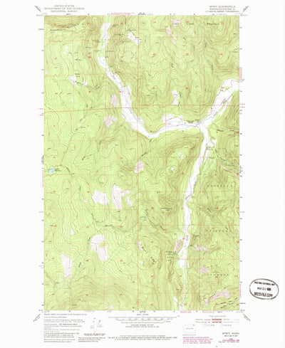 United States Geological Survey Spirit, WA (1952, 24000-Scale) digital map