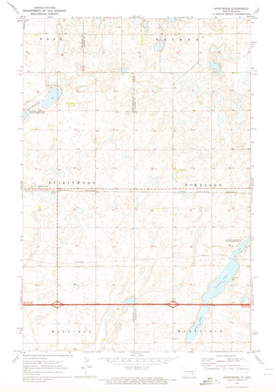 United States Geological Survey Spiritwood, ND (1970, 24000-Scale) digital map