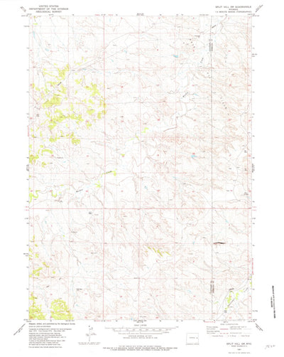 United States Geological Survey Split Hill SW, WY (1981, 24000-Scale) digital map