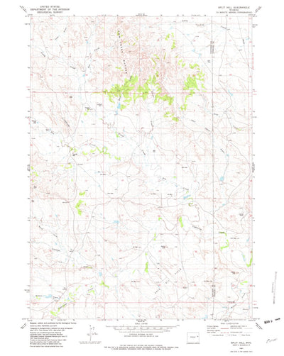 United States Geological Survey Split Hill, WY (1981, 24000-Scale) digital map