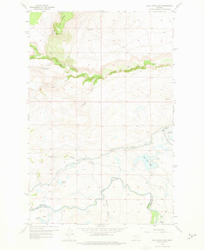 United States Geological Survey Split Rock Lake, MT (1958, 24000-Scale) digital map