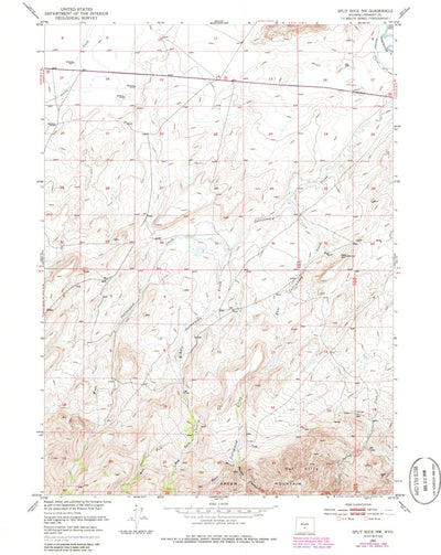 United States Geological Survey Split Rock NW, WY (1951, 24000-Scale) digital map