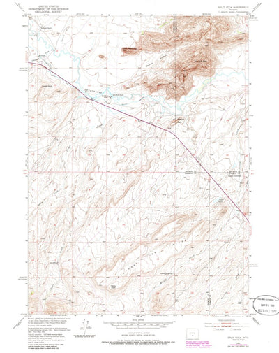 United States Geological Survey Split Rock, WY (1951, 24000-Scale) digital map