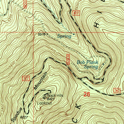 United States Geological Survey Spodue Mountain, OR (1998, 24000-Scale) digital map