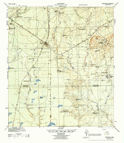 United States Geological Survey Spofford, TX (1944, 62500-Scale) digital map