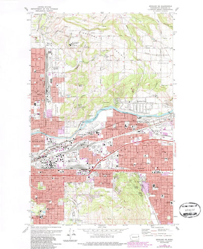 United States Geological Survey Spokane NE, WA (1973, 24000-Scale) digital map
