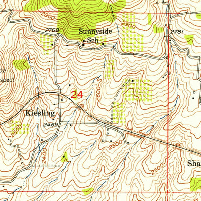 United States Geological Survey Spokane SE, WA (1950, 24000-Scale) digital map