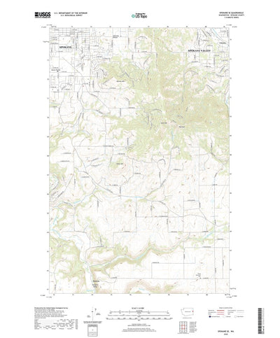 United States Geological Survey Spokane SE, WA (2020, 24000-Scale) digital map