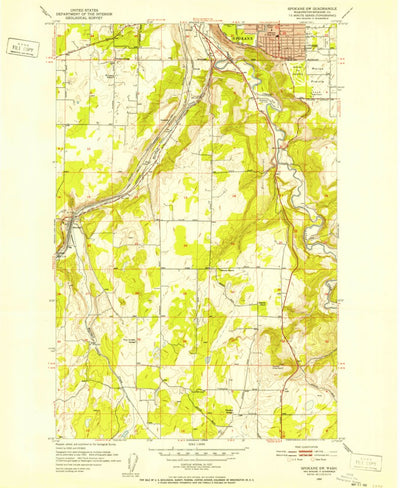 United States Geological Survey Spokane SW, WA (1950, 24000-Scale) digital map