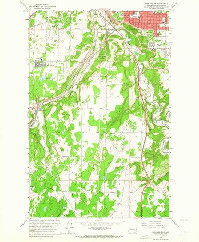 United States Geological Survey Spokane SW, WA (1963, 24000-Scale) digital map