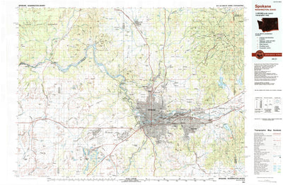 United States Geological Survey Spokane, WA-ID (1987, 100000-Scale) digital map