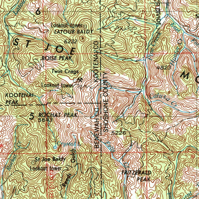 United States Geological Survey Spokane, WA-ID-MT (1955, 250000-Scale) digital map