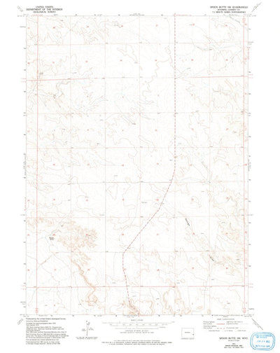 United States Geological Survey Spoon Butte SW, WY (1974, 24000-Scale) digital map