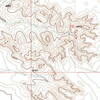 United States Geological Survey Spoon Butte SW, WY (1990, 24000-Scale) digital map