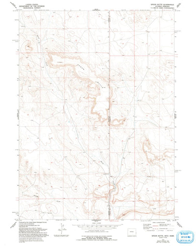 United States Geological Survey Spoon Butte, WY-NE (1974, 24000-Scale) digital map