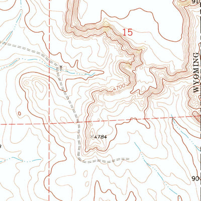 United States Geological Survey Spoon Butte, WY-NE (1974, 24000-Scale) digital map