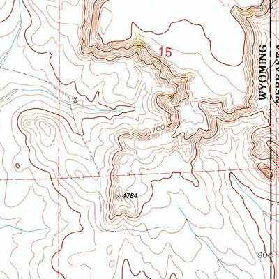 United States Geological Survey Spoon Butte, WY-NE (1990, 24000-Scale) digital map