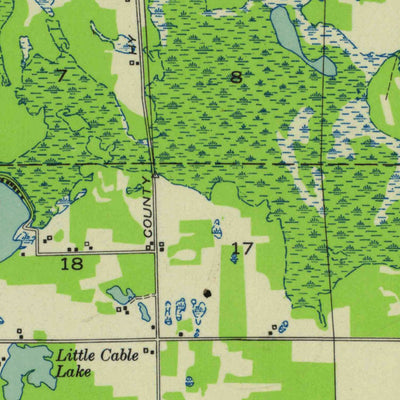 United States Geological Survey Spooner, WI (1948, 48000-Scale) digital map