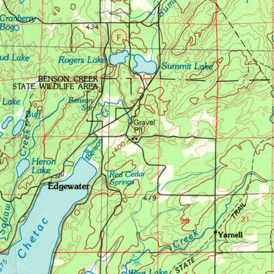 United States Geological Survey Spooner, WI (1980, 100000-Scale) digital map