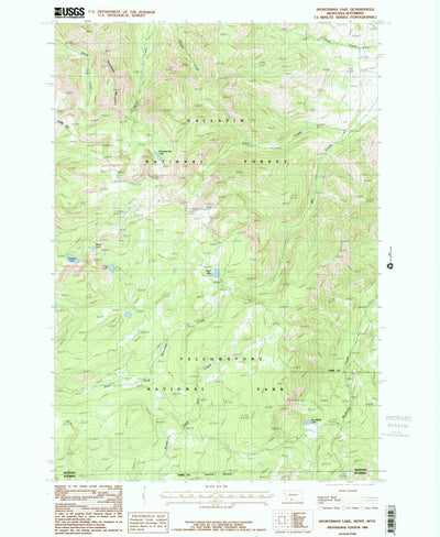 United States Geological Survey Sportsman Lake, MT-WY (1986, 24000-Scale) digital map