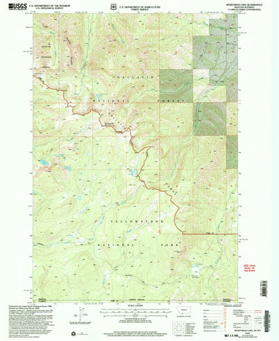 United States Geological Survey Sportsman Lake, MT-WY (2000, 24000-Scale) digital map