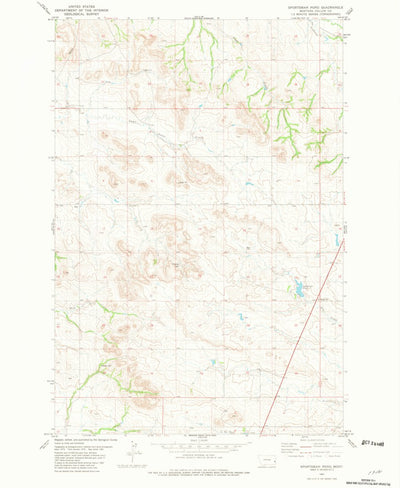 United States Geological Survey Sportsman Pond, MT (1981, 24000-Scale) digital map