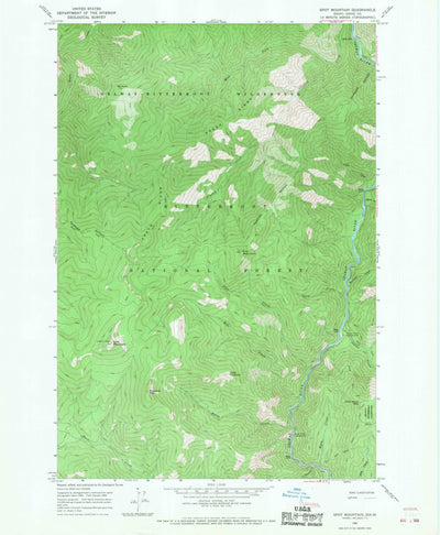 United States Geological Survey Spot Mountain, ID (1966, 24000-Scale) digital map