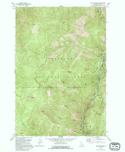 United States Geological Survey Spot Mountain, ID (1991, 24000-Scale) digital map