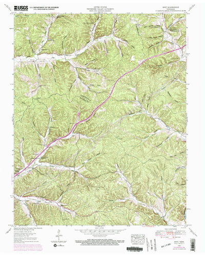 United States Geological Survey Spot, TN (1952, 24000-Scale) digital map
