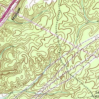 United States Geological Survey Spot, TN (1952, 24000-Scale) digital map