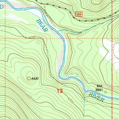 United States Geological Survey Spotted Bear Mountain, MT (1994, 24000-Scale) digital map