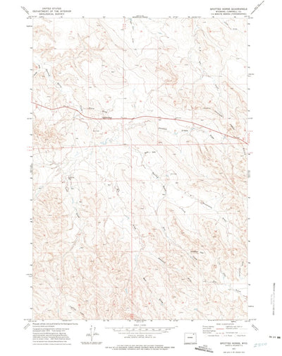 United States Geological Survey Spotted Horse, WY (1971, 24000-Scale) digital map