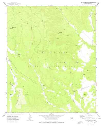 United States Geological Survey Spotted Mountain, AZ (1977, 24000-Scale) digital map