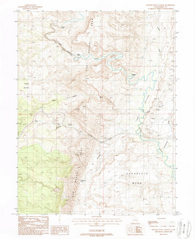 United States Geological Survey Spotted Wolf Canyon, UT (1988, 24000-Scale) digital map