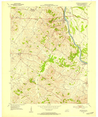 United States Geological Survey Spottsville, KY (1951, 24000-Scale) digital map