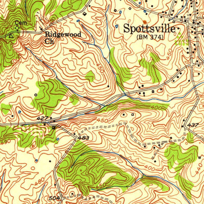 United States Geological Survey Spottsville, KY (1951, 24000-Scale) digital map