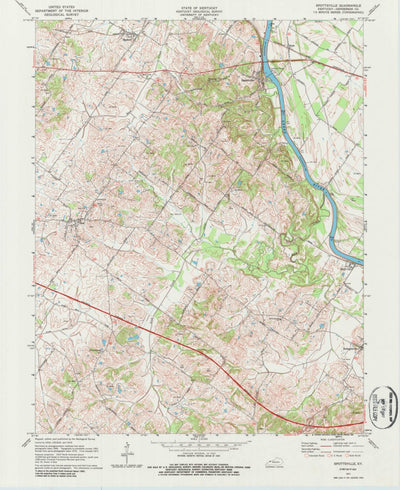 United States Geological Survey Spottsville, KY (1971, 24000-Scale) digital map