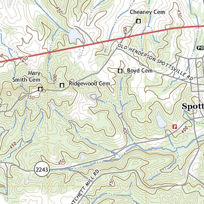 United States Geological Survey Spottsville, KY (2022, 24000-Scale) digital map