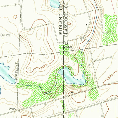 United States Geological Survey Spraberry, TX (1965, 24000-Scale) digital map