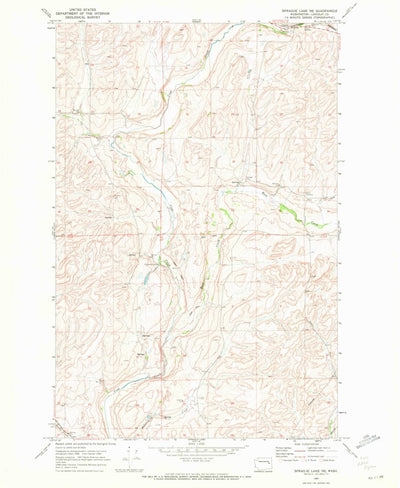 United States Geological Survey Sprague Lake NE, WA (1969, 24000-Scale) digital map
